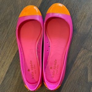 Kate Spade Neon Jelly Flats Size 6